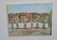 My Son’s First Picture «AUTUMN» Acrylic on Canvas – 40x30cm –