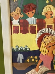 Vintage Original Gunvor Ask Tivoli Denmark Travel Poster Framed 25” W x 33.25” T