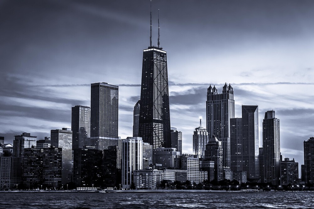 Chicago City Skyline Photo Photograph Cool Wall Decor Art Print Poster 12×18