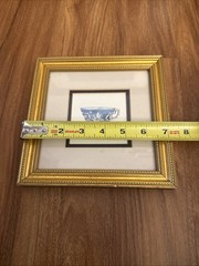 Vintage Gold Plastic Frames English Tea Cup Print Dillards 7×7”