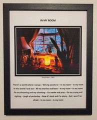 8″x10″ beautiful wall/desk picture frame of Beach Boys «In My Room» lyrics.