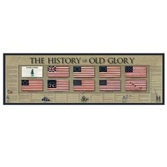 History of Old Glory Unframed Art Poster | American Flag Wall Decor | USA