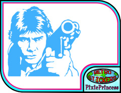 Star Wars Han Solo T Vinyl Sticker Wall Poster Art Car Truck Bike Window Movie