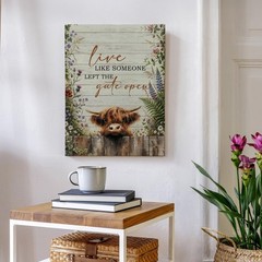 Highland Cow Farmhouse Wall Art Decor, Highland Cow Gifts For Women, Western …