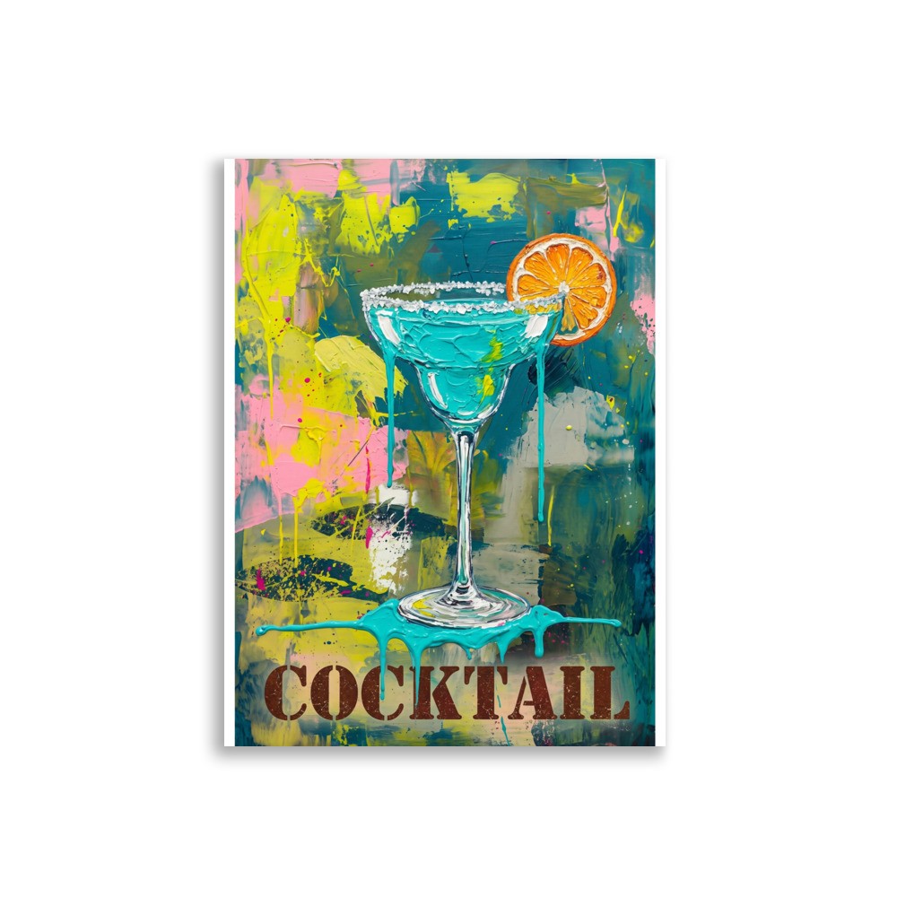 Pop Art Bild «Cocktail» Margarita | by daveschloffiart | Wandbild Bar Deko