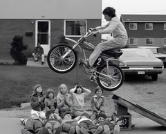 70’s Evel Knievel Inspiration Bycicle Jump POSTER 24 X 18 Inches Wall Art