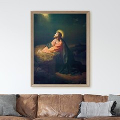 Christ in Gethsemane Jesus Christian Bible God Wall Art Poster Print