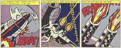 ROY LICHTENSTEIN As I Opened Fire (Triptych) 25″ x 60″ Poster 1997 Pop Art Multi