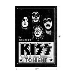 Kiss Live Concert Band Heavy Metal Music Merch 1970s Retro Vintage Poster 12×18