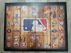 MLB 30 Teams Logo Canvas Wall Art 36×28 Baseball Home Decor Hobby Lobby
