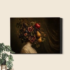 Botanical Portrait Canvas Print Surreal Fruit and Vegetable Figure