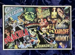 Classic Universal Monsters Movie Characters Poster. 11 X 17 Inches. Halloween!