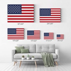American Flag CANVAS PRINT United States Canvas Wall Art USA Flag Wall Art Ho…