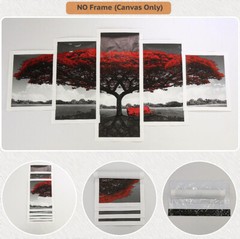 Abstract Colorful Tree 3 Pieces Canvas Print Wall Art Poster Home Decoration
