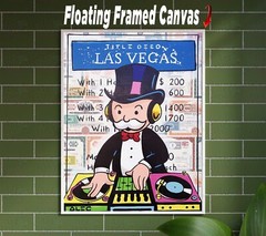 Alec Monopoly – Dj Las Vegas Art Print | Mounted Canvas Framed Poster Acrylic