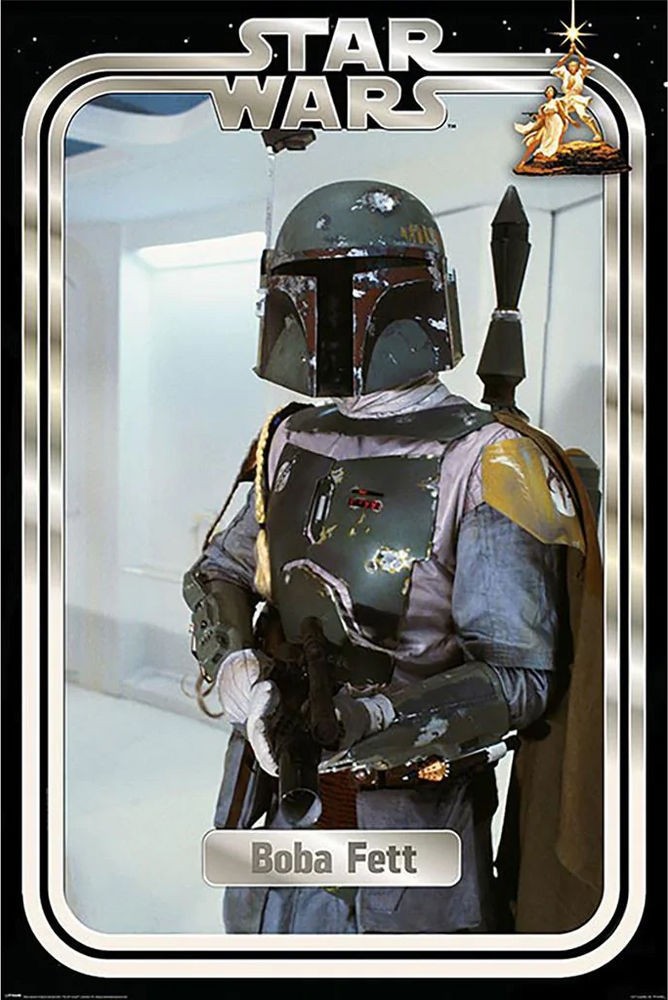 Poster Studio B – Star Wars Boba Fett Retro Card Movie 24×36″ NEW P4684