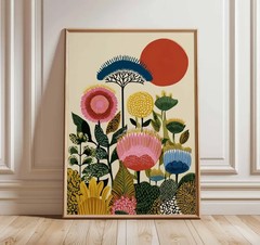 Colorful Botanical Wall Art Print Modern Floral Poster Home Decor