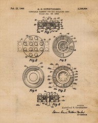 Interlocking Figure Patent Prints, 6 (8×10) Unframed Photos, Wall Art Decor f…