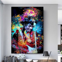 Jimi Hendrix graffiti Canvas Wall Art Pop Artist Picture Painting Home Decor