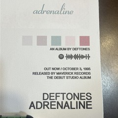 Deftones Adrenaline Album Cover 8” X 12” Canvas Vinyl Print