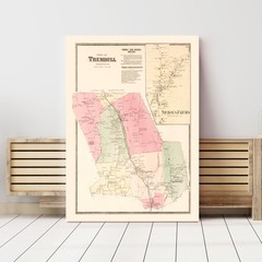 Old Map of Nichol’s Farms, CT 1867 – Vintage Nichol’s Farms