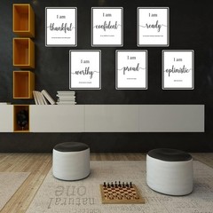 Inspirational 8×10 Wall Décor – 9-Piece Motivational Quote Set for Any Room