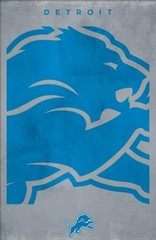 DETROIT LIONS NFL Football Wall Vinyl Poster Print Removable Reuseable
