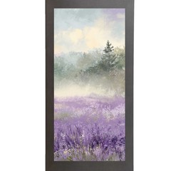 Lavender Field Right Panel Floral Framed Wall Art Misty Purple Wildflower Farmho