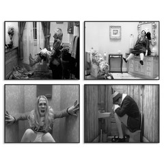 Funny Bathroom Wall Art Set of 4-Black and White Wall Art for Bathroom Decort…
