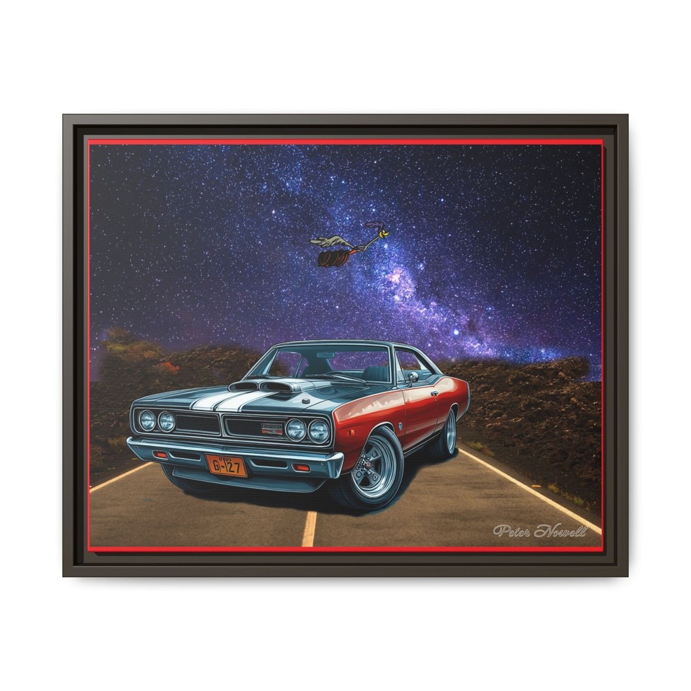 1969 Roadrunner Painting A Framed Gallery Canvas Print Stunning Car Art