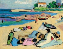 Seaside Gabriele Münter 1919 German Expressionist Beach Scene Art Print