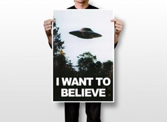 The X-Files I Want to Believe UFO Vintage Series Art Wall Poster – POSTER 20×30