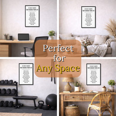 Inspirational Quotes Motivational Poster Home Office Decor Framed Wall Art 11×17