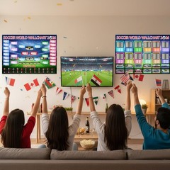 World Cup Sports Event Schedule Poster 2 PCS Knockout Stage Bracket Wallchart…