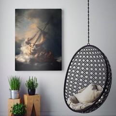 Christ in the Storm on the Sea of Galilee Rembrandt Jesus Canvas Wall Art Print