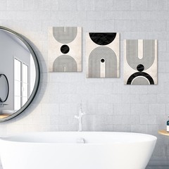Elegant 3-Piece Bohemian Geometric Canvas Wall Art – Perfect for Living Spaces