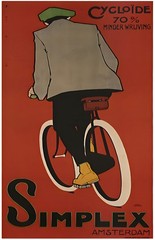 16553.Wall Decor Poster.Interior Art.Simplex Amsterdam Bicycle Ad Dutch Man