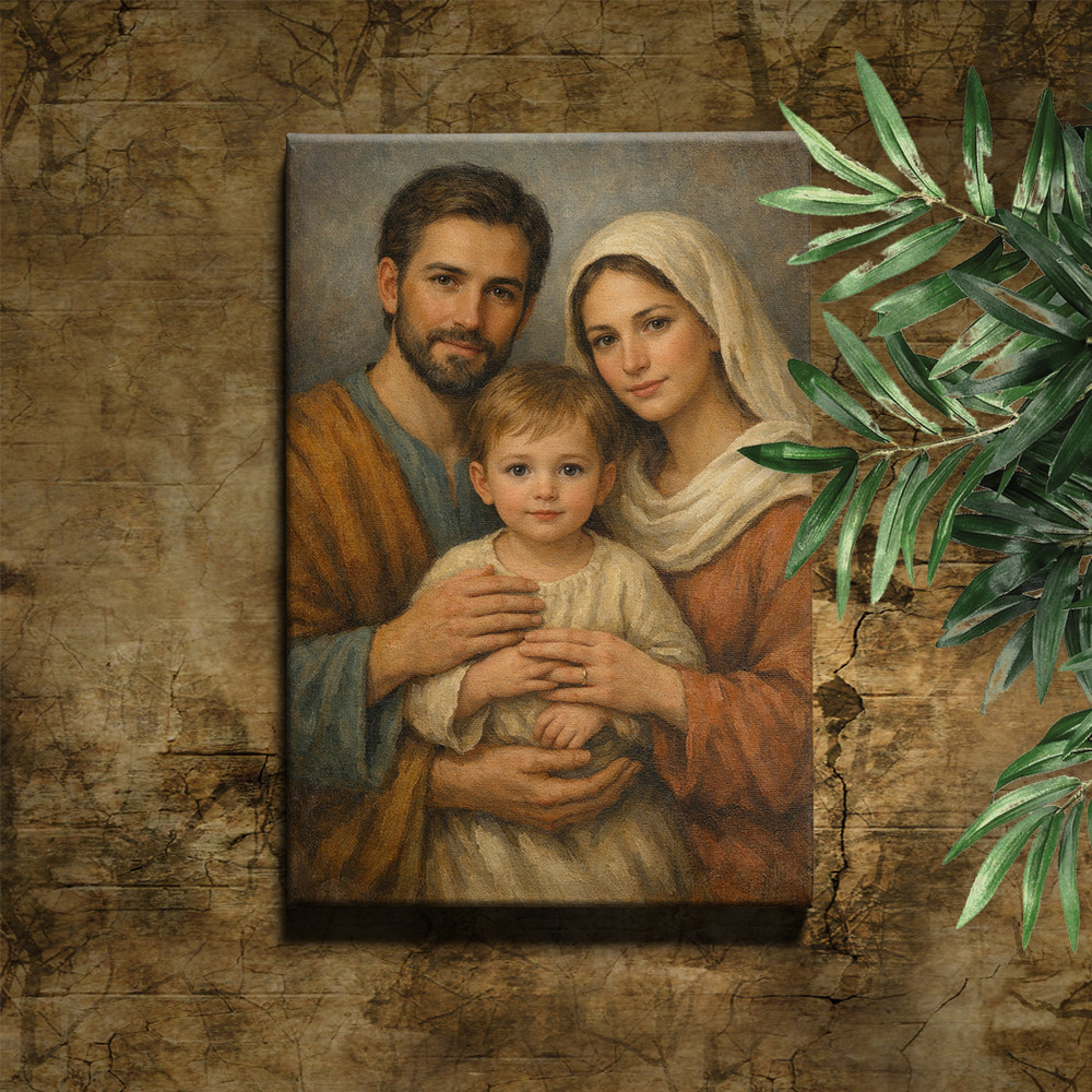 Nativity Scene Holy Family Wall Art The Holy Family Framed Religious Print