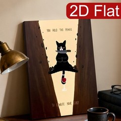 Black Cat «You Hold the Power to Rewrite Your Story» Canvas Wall Art