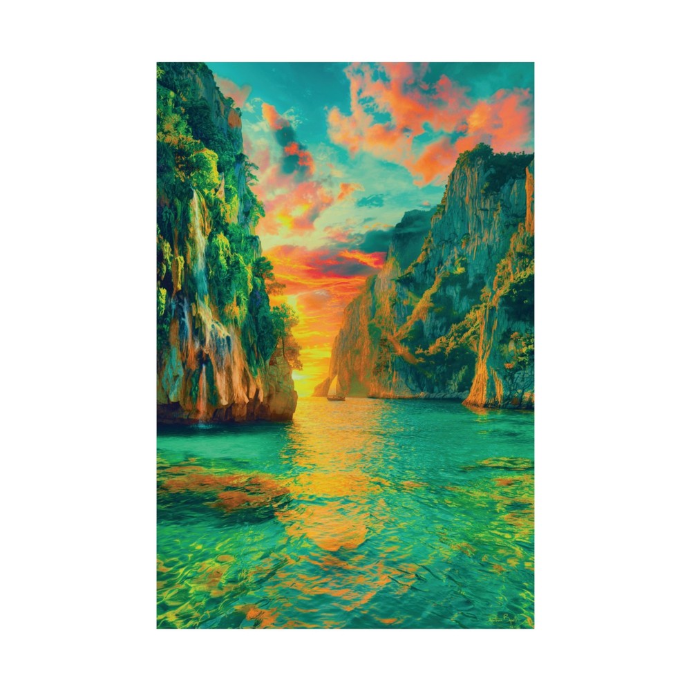 Sailing on Open Waters Premium Matte Poster (Unframed)