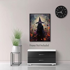 Halloween Vintage Witchy Wall Art Prints Creepy Gothic Dark Moody Pictures De…
