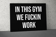 Large Motivational Quote Wall Art for Home Gym – Weightlifting Fitness