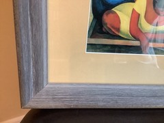 Vintage Diego Rivera The Flower Boat Art Print Mexican Modernism Folk Art Framed