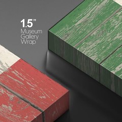 Wall26 Italian Flag Vintage Canvas Print Wall Art Rustic Wall Decor