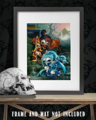 Strangeling Ninja Dragonlings – 11×14 Unframed Art Print Poster – Decor and Gift