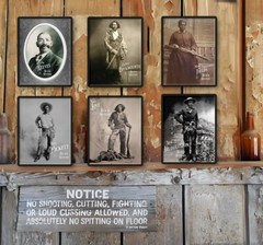 Bass Reeves Old West Black History Cowboys Wall Art Decor Set of 6 Prints 8.5×11