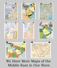 CIA Middle East Map – Syriac Assyrian Israel Palestine Gaza West Bank Lebanon