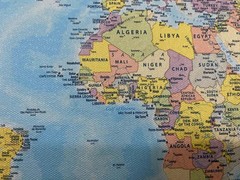 Classic World Map Poster on Canvas Traditional Political Global Map Countries Co