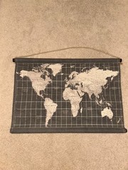 Unbranded Canvas Globe Map Hanging Poster Length 29 In Width 19.5 In