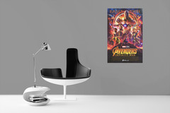 AVENGERS INFINITE WAR Wall Vinyl MOVIE Poster Print Removable & Reusable